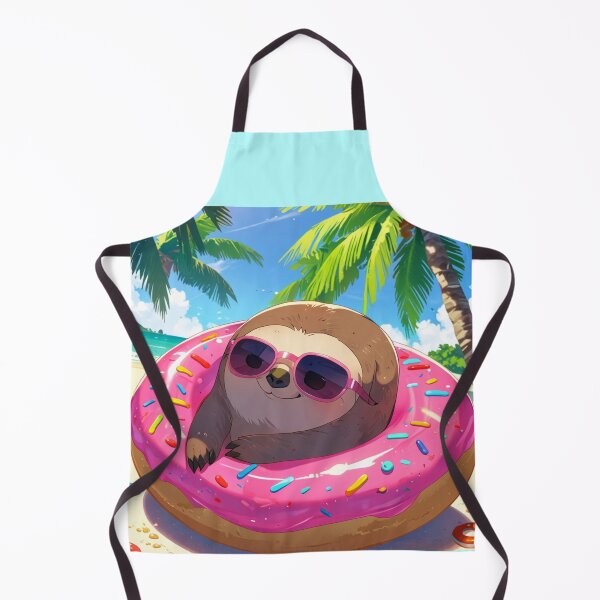 Item preview, Sloth Summer Vibes – Cute Beach Donut Floatie Design designed and sold by The Collection.