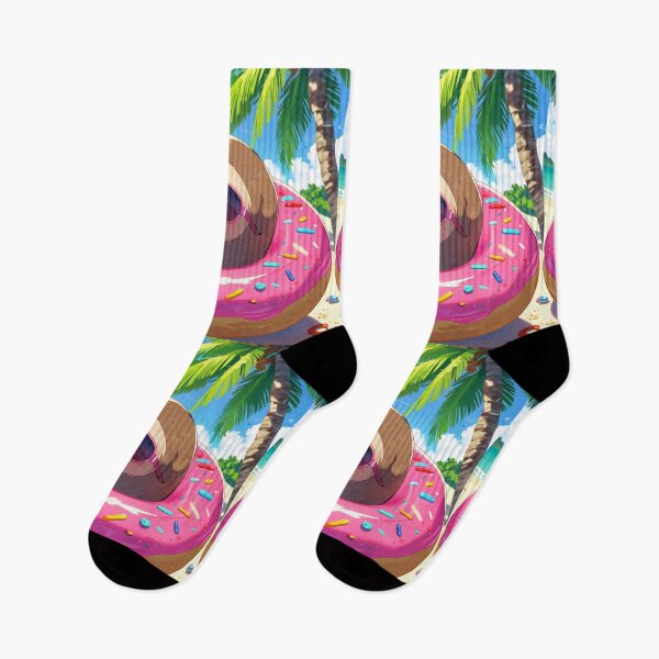 Item preview, Sloth Summer Vibes – Cute Beach Donut Floatie Design designed and sold by The Collection.