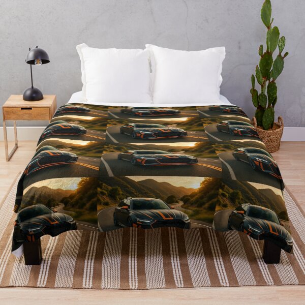 Item preview, Dynamic Performance Car Surrounded By Colorful Artistic Alpine Scenery designed and sold by RevUpDesign.