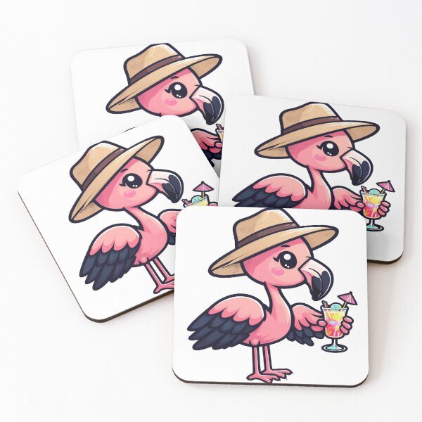 Item preview, Cute Summer Flamingo Drinking Cocktail – Tropical Beach Vibes Design designed and sold by bemenmaher.