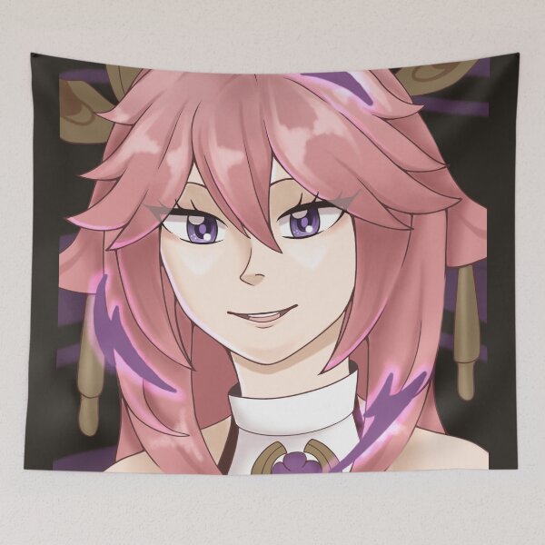 Item preview, Genshin Impact Yae Miko Portrait designed and sold by SketchWthAustin.