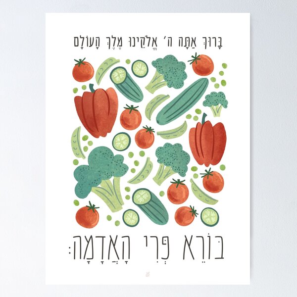 HA'ADAMAH Bracha Print | Kosher Kitchen Series Poster