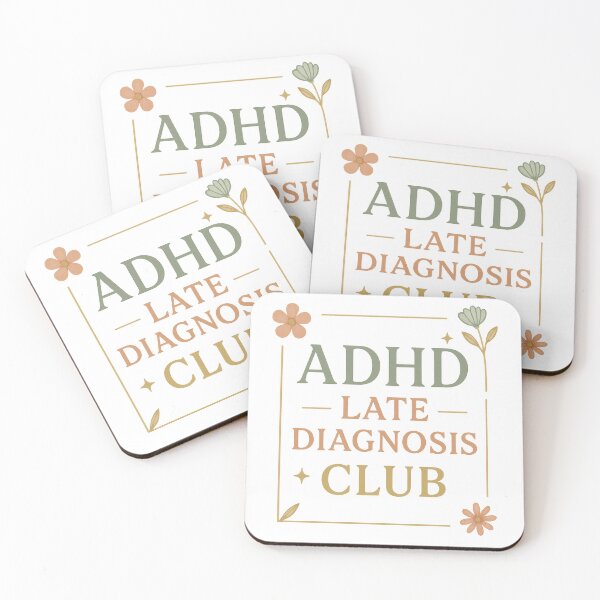 Item preview, ADHD Late Diagnosis Club Sticker – Pastel Flowers Edition designed and sold by Trendy Sticker & Merch Collection - Express Yourself.