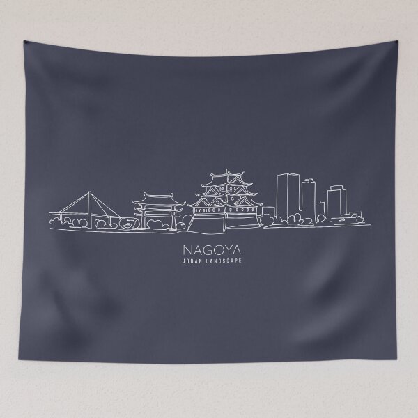 Item preview, Urban Landscape NAGOYA -  Simple line Art designed and sold by store-wasabi.