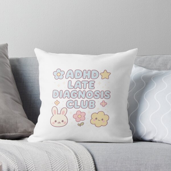 Item preview, Kawaii ADHD Late Diagnosis Club Bunny Cute Art designed and sold by Trendy Sticker & Merch Collection - Express Yourself.