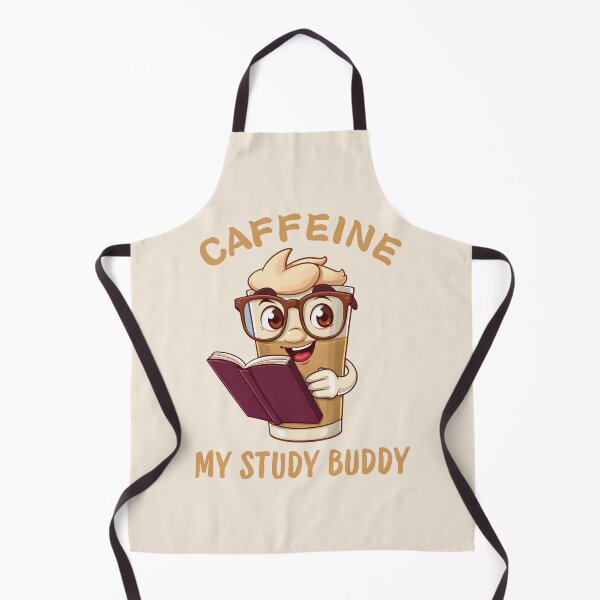 Item preview, Caffeine My Study Buddy - Cute Coffee Reading Cartoon designed and sold by Rocklights.