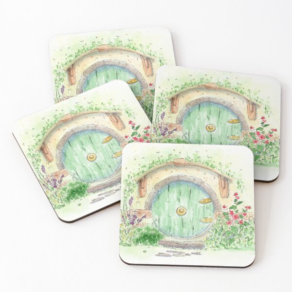 Item preview, Green Hobbit Door designed and sold by ThreeGoblinArt.