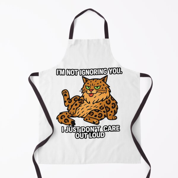 Item preview, I’m Not Ignoring You – I Just Don’t Care Out Loud Funny Cat Quote for Introverts designed and sold by JustMeditateIt.