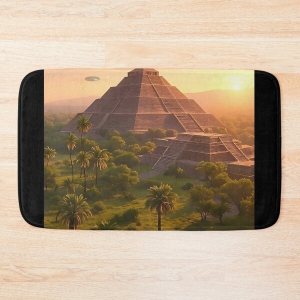 Item preview, FANTASY ART AZTECA PYRAMIDS WITH FEW UFOS VISITING THEM IN ANCIENT TIMES designed and sold by Jt41.