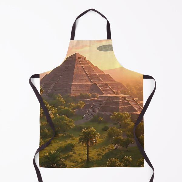 Item preview, FANTASY ART AZTECA PYRAMIDS WITH FEW UFOS VISITING THEM IN ANCIENT TIMES designed and sold by Jt41.