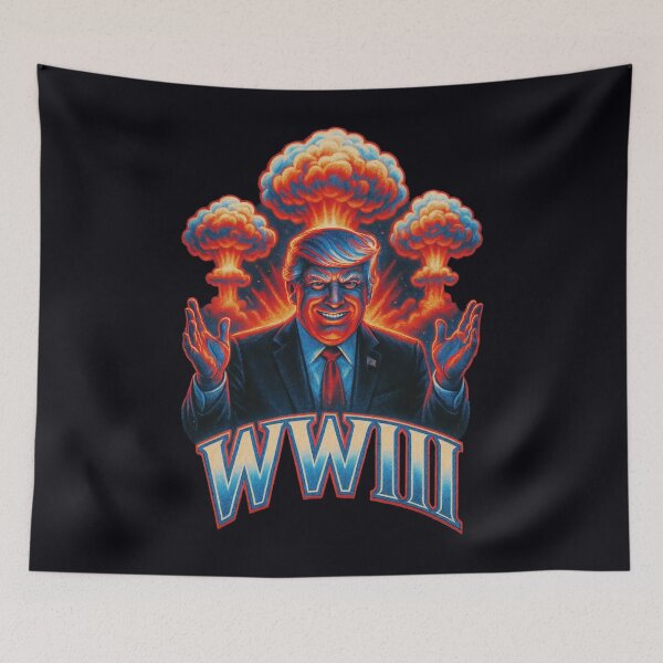 Item preview, War Pig Trump WWIII Nuclear Chaos Political Satire Graphic designed and sold by HappyResistance.