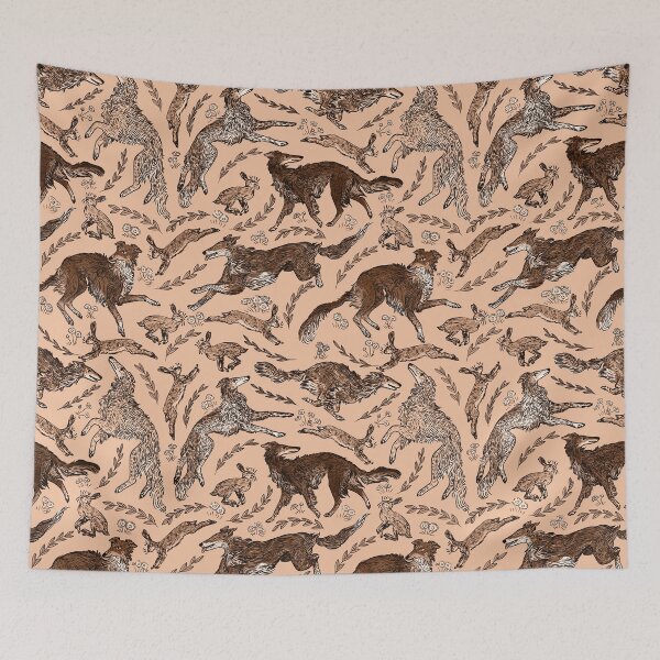 Item preview, Hounds and Hares - Sepia Shaded designed and sold by rutabagaprints.