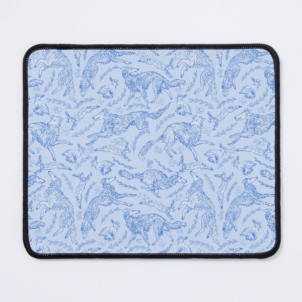 Item preview, Hounds and Hares - Light Blue Toile designed and sold by rutabagaprints.