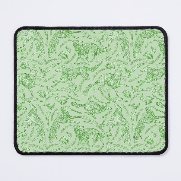 Item preview, Hounds and Hares - Pale Green Toile designed and sold by rutabagaprints.
