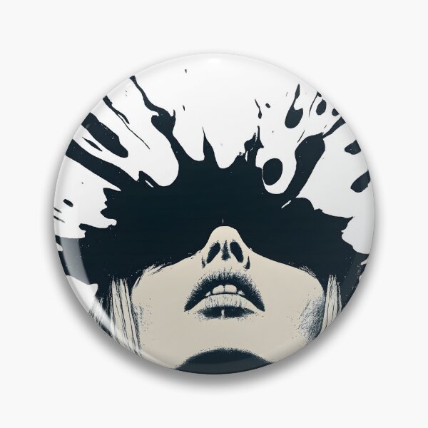 Item preview, Abstract Female Portrait with Black Ink Splash – Emotional Surreal Art designed and sold by Shoot-The-Moon.