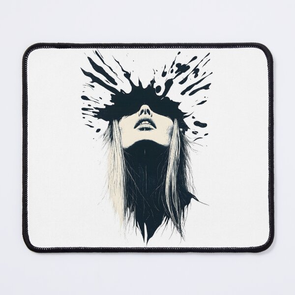 Item preview, Abstract Female Portrait with Black Ink Splash – Emotional Surreal Art designed and sold by Shoot-The-Moon.