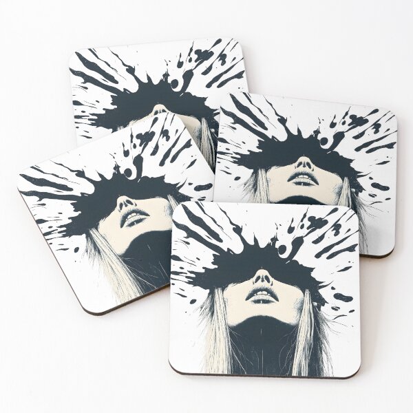 Item preview, Abstract Female Portrait with Black Ink Splash – Emotional Surreal Art designed and sold by Shoot-The-Moon.