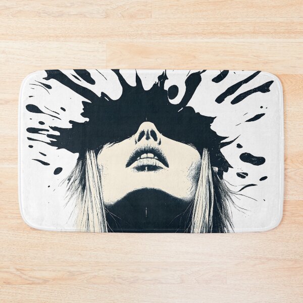 Item preview, Abstract Female Portrait with Black Ink Splash – Emotional Surreal Art designed and sold by Shoot-The-Moon.