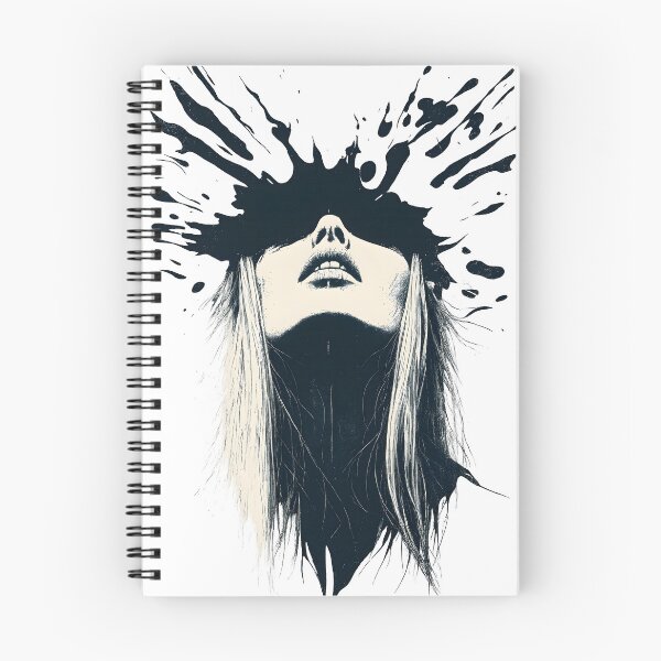 Item preview, Abstract Female Portrait with Black Ink Splash – Emotional Surreal Art designed and sold by Shoot-The-Moon.