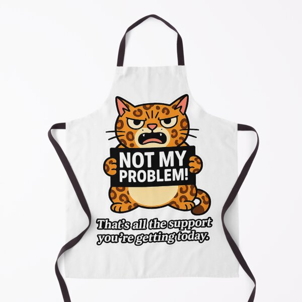 Item preview, Not My Problem! – Angry Leopard Cat Design for Burned-Out Introverts & Boundaries designed and sold by JustMeditateIt.