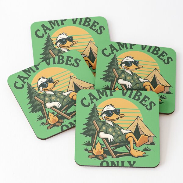 Item preview, Camp Vibes Only – Chill Duck Camping Graphic Tee designed and sold by The-Daily-Drape.