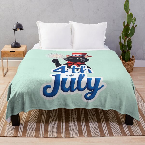 Item preview, Cute Black Cat 4th of July designed and sold by Claustronautas.