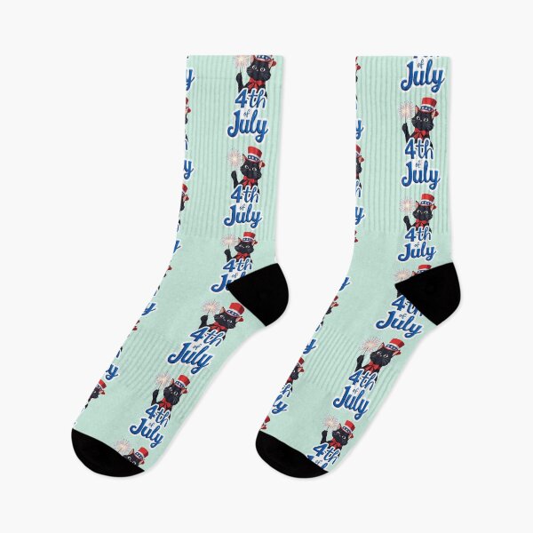 Item preview, Cute Black Cat 4th of July designed and sold by Claustronautas.