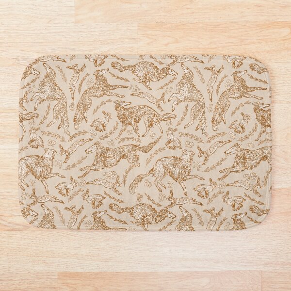 Item preview, Hounds and Hares - Pale Sepia Toile designed and sold by rutabagaprints.