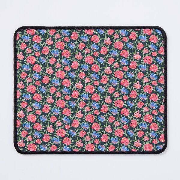 Item preview, Loose Watercolor Pink Peonies and Blue Peonies Dark Blue designed and sold by JasmineGDesigns.