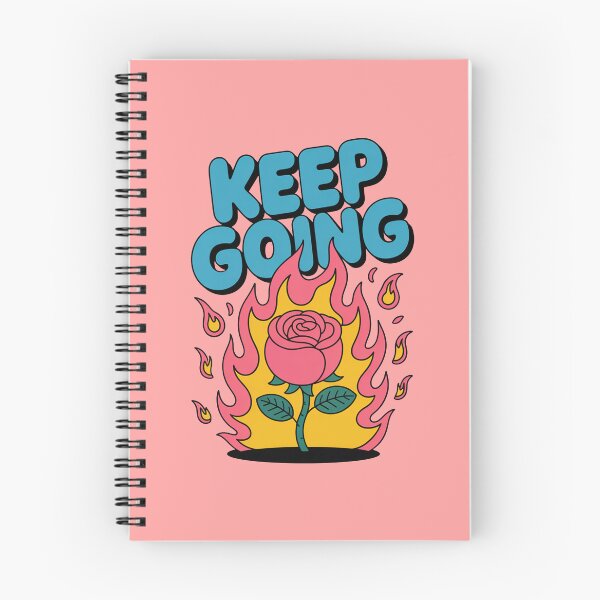 Item preview, Keep Going Burning Rose Cartoon Motivation designed and sold by MonkiFlipp.
