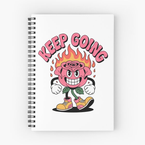 Item preview, Keep Going Burning Rose Cartoon Motivation designed and sold by MonkiFlipp.