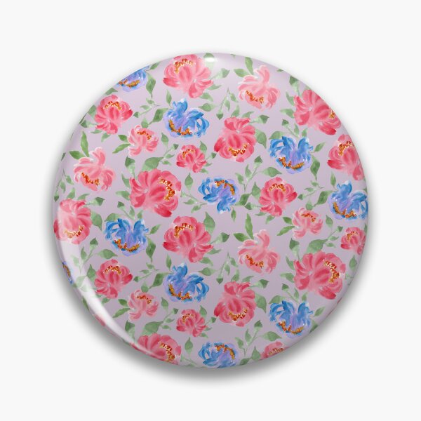 Artikelvorschau, Lose Aquarell rosa Pfingstrosen und blaue Pfingstrosen lila lila entworfen und verkauft von JasmineGDesigns.