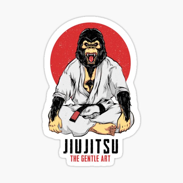 2x Brazilian Jiu Jitsu BJJ Gorilla Gi MMA Printed Vinyl Decal Stickers