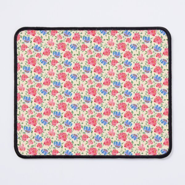 Item preview, Loose Watercolor Pink Peonies and Blue Peonies Ivory Cream designed and sold by JasmineGDesigns.