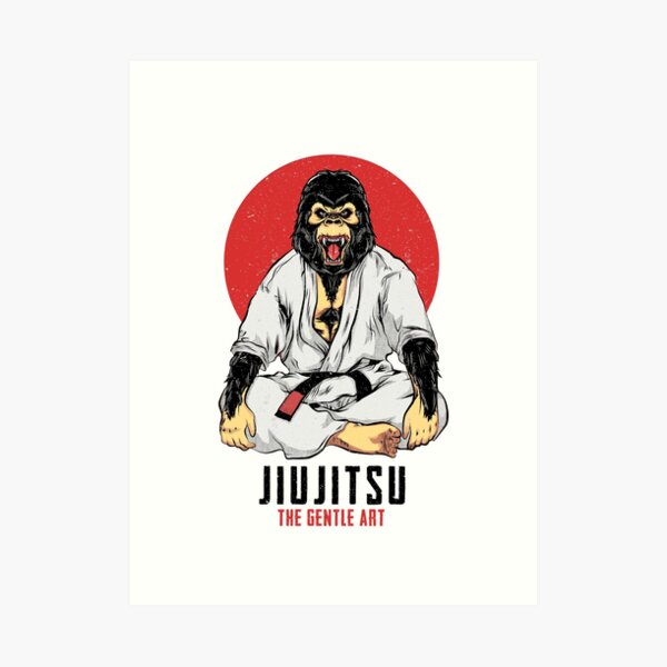 Gorilla Grappling JiuJitsu Art Print