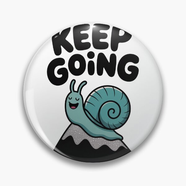 Item preview, Keep Going Cute Snail Climbing Mountain Design designed and sold by MonkiFlipp.