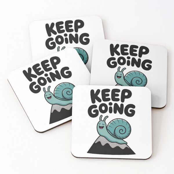 Item preview, Keep Going Cute Snail Climbing Mountain Design designed and sold by MonkiFlipp.