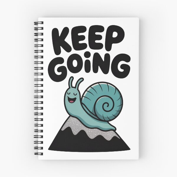 Item preview, Keep Going Cute Snail Climbing Mountain Design designed and sold by MonkiFlipp.