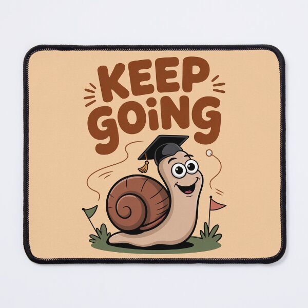 Item preview, Keep Going Cute Snail Climbing Mountain Design designed and sold by MonkiFlipp.