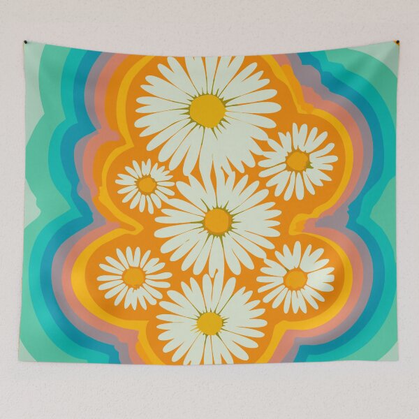 Item preview, 1960s Retro Floral & Abstract Pattern Print #2 designed and sold by SteadyRolling.