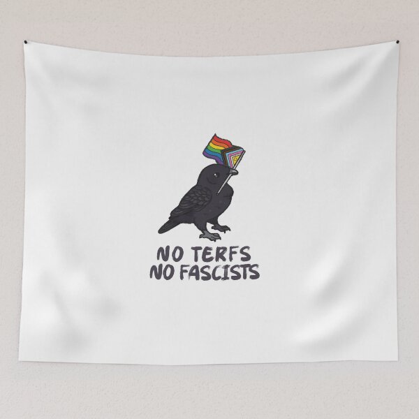 Item preview, No terfs no fascists designed and sold by remerasnerdas.