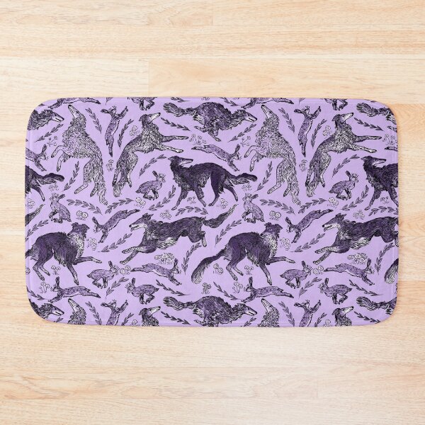 Item preview, Hounds and Hares - Shaded Purple Dogs on Lavender Field designed and sold by rutabagaprints.