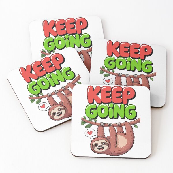 Item preview, Keep Going Cute Cartoon Sloth Motivation designed and sold by MonkiFlipp.