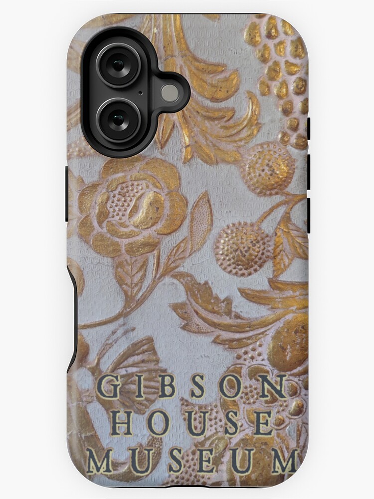 Thumbnail 1 of 4, iPhone Case, Gibson House Museum Wallpaper Inset designed and sold by TheGibsonHouse.