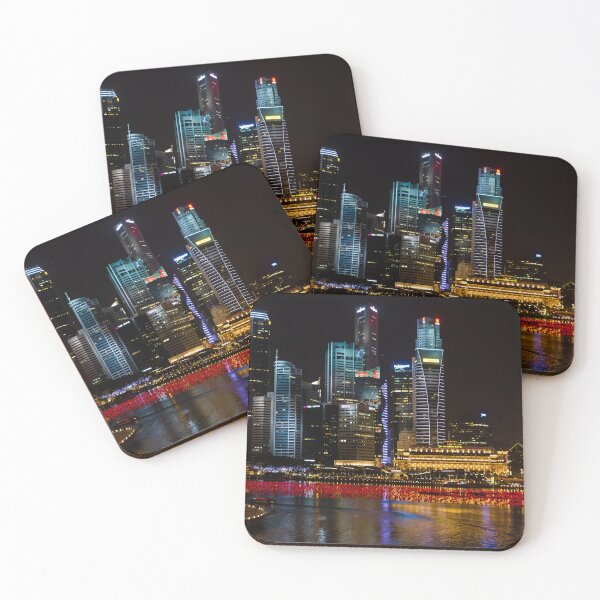 Item preview, Marina Bay Finance District at New Year, Singapore designed and sold by Kasia Design.