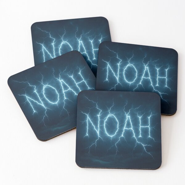 Item preview, Noah the Storm Bringer – Lightning Name Art in Dark Thunderstorm Sky designed and sold by VoidBloom Studio.