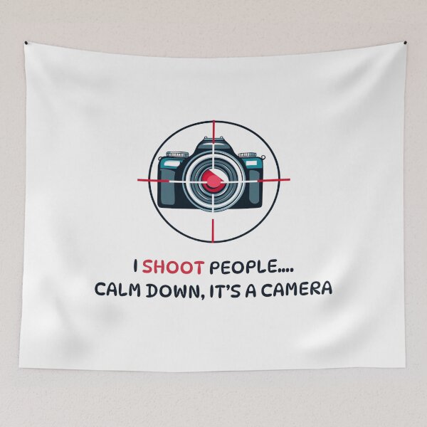 Item preview, I Shoot People… Calm Down, It’s a Camera designed and sold by Shadydesigner.