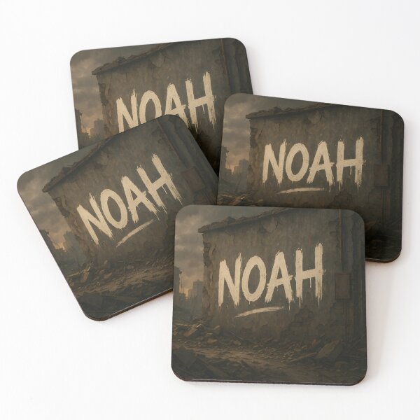 Item preview, Noah Graffiti Wall Art – Post-Apocalyptic Urban Wasteland Name Design designed and sold by VoidBloom Studio.