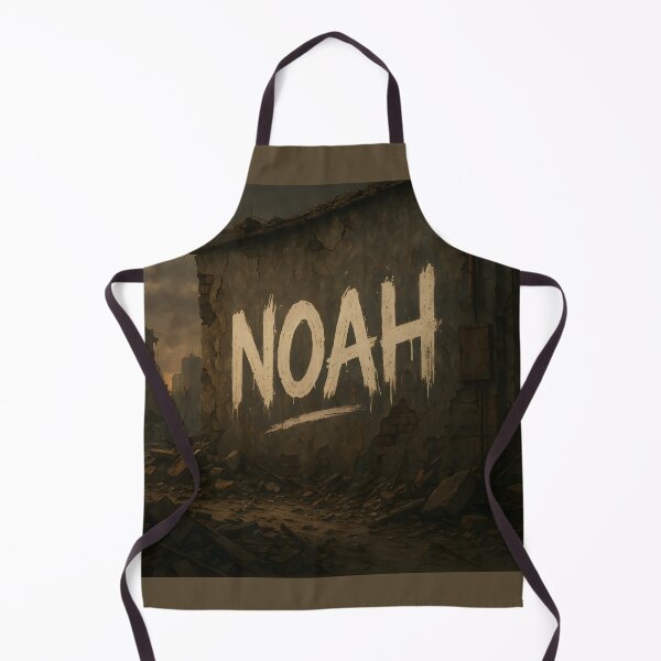 Item preview, Noah Graffiti Wall Art – Post-Apocalyptic Urban Wasteland Name Design designed and sold by VoidBloom Studio.