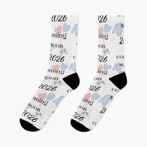 Item preview, Pregnancy Announcement Boy 2026 Socks designed and sold by LiskoDesign.